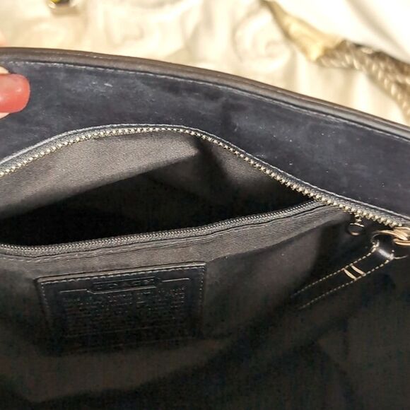 COACH♣️Black Leather Tote Bag - Picture 11 of 16